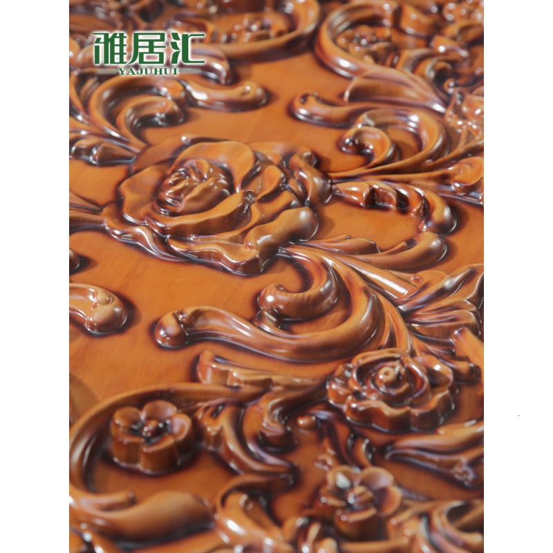 BONJEAN欧式实木餐桌椅组合家用餐厅长方形饭桌大户型花餐桌美式家具高清大图