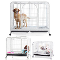 狗笼方管狗笼子大型犬小型犬中型犬泰迪金毛萨摩柯基加粗宠物狗狗笼子狗屋用品
