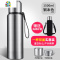 304全钢大容量保温杯男女便携水杯车载泡茶杯大号户外水壶1500ml FENGHOU 本色1500ml送杯刷+杯套