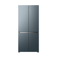 TCL528升风冷冰箱薄嵌系列无霜变频0缝隙嵌入低音运行 分子保鲜科技R528P12-UQ冰湖蓝 十字四开门冰箱基础安装