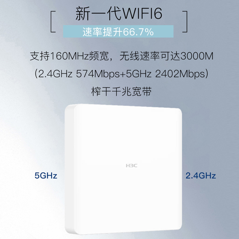 新华三(H3C)AX60-S 3000M双频WiFi6面板AP 企业酒店别墅全屋wifi无线接入点 PoE供电