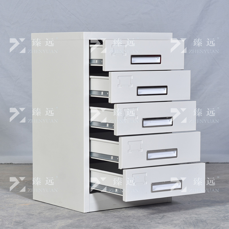 臻远ZY5011001钢制矮柜抽屉柜多抽资料柜储物收纳柜 单五斗柜高清大图
