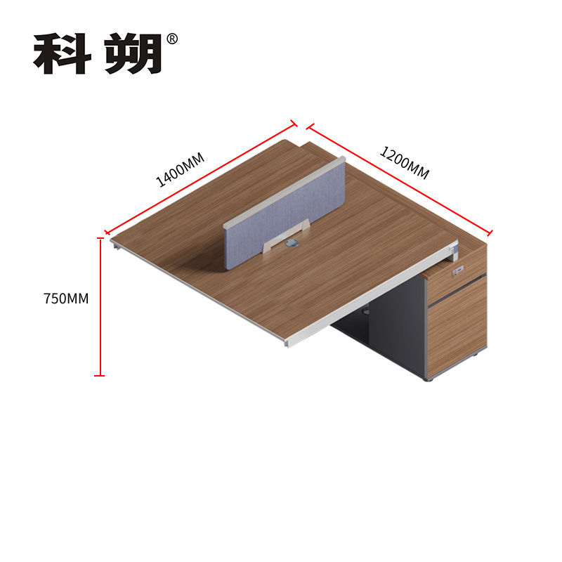 科朔 办公桌职员桌 员工桌 板式办公桌延伸位1.4米KS-08B1402YS