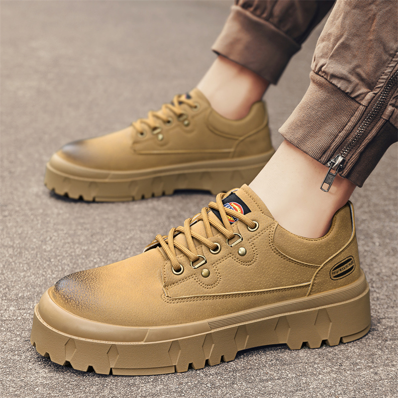 专柜同款卡帝乐鳄鱼cartelo新款男士低帮鞋休闲鞋户外工装鞋男鞋板鞋