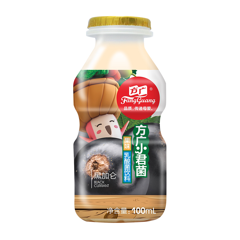 方广 宝宝酸奶 小君菌果味乳酸菌饮料 黑加仑味 常温 果汁 100ML/瓶*4套装