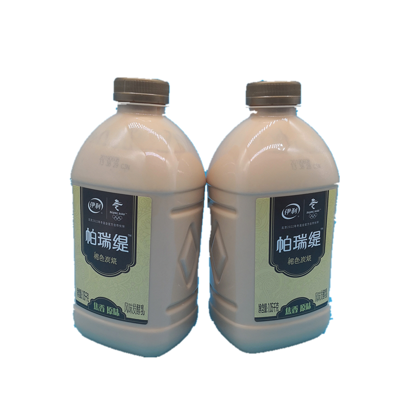 网红伊利帕瑞缇低温褐色炭烧酸奶原味焦香学生早餐奶105kg2大桶