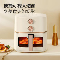 美的(Midea)空气炸锅不用翻面可视窗口 大容量家用全自动烤箱多功能不粘易清洗触控 微蒸汽嫩烤 免翻面炸烤一体