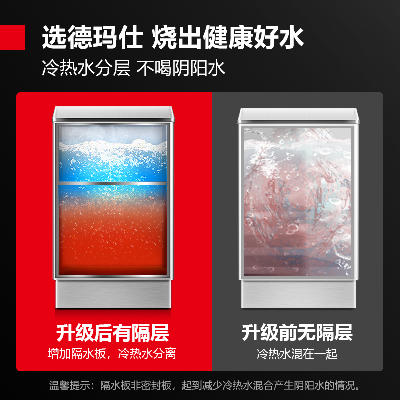 德玛仕开水器商用开水机电热全自动进水304不锈钢 烧水器商用KS-180F 380V无底座高清大图