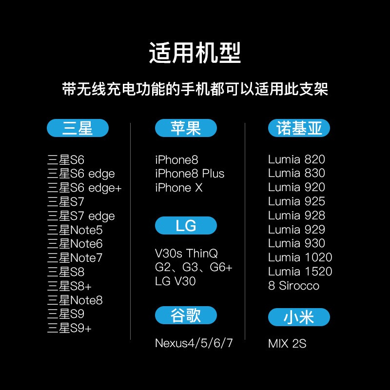 车载手机架汽车上用无线充电器卡扣式自动感应出风口支撑导航支架 车载无线充电手机支架