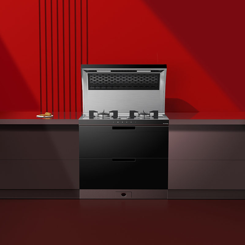 火星人(marssenger)E2G/H集成灶 不锈钢台面侧吸下排家用烟灶烘套餐一体灶正品 天然气高清大图