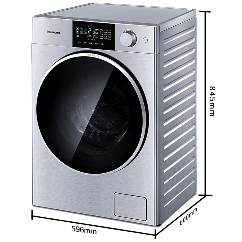 松下(Panasonic)XQG100-P2D 10公斤洗烘一体滚筒洗衣机 纳诺怡X护理 光动银除菌 阿尔法保时捷系列