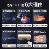 AO史密斯60升电热水器 金圭内胆 专利免更换镁棒 晶彩外观 双棒双3kW速热 遥控 60P2 一级能效