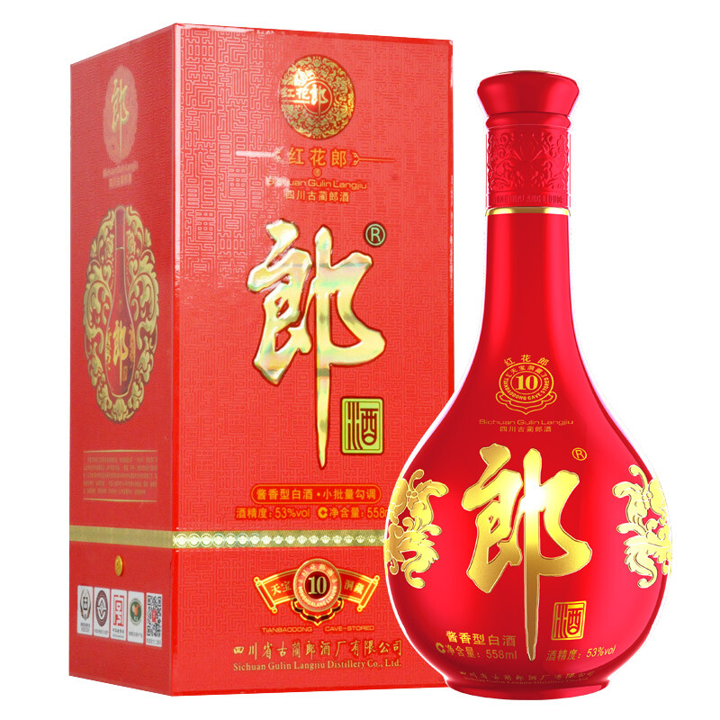 郎酒 红花郎(10)53度 558ml*6 整箱装 酱香型白酒高清大图