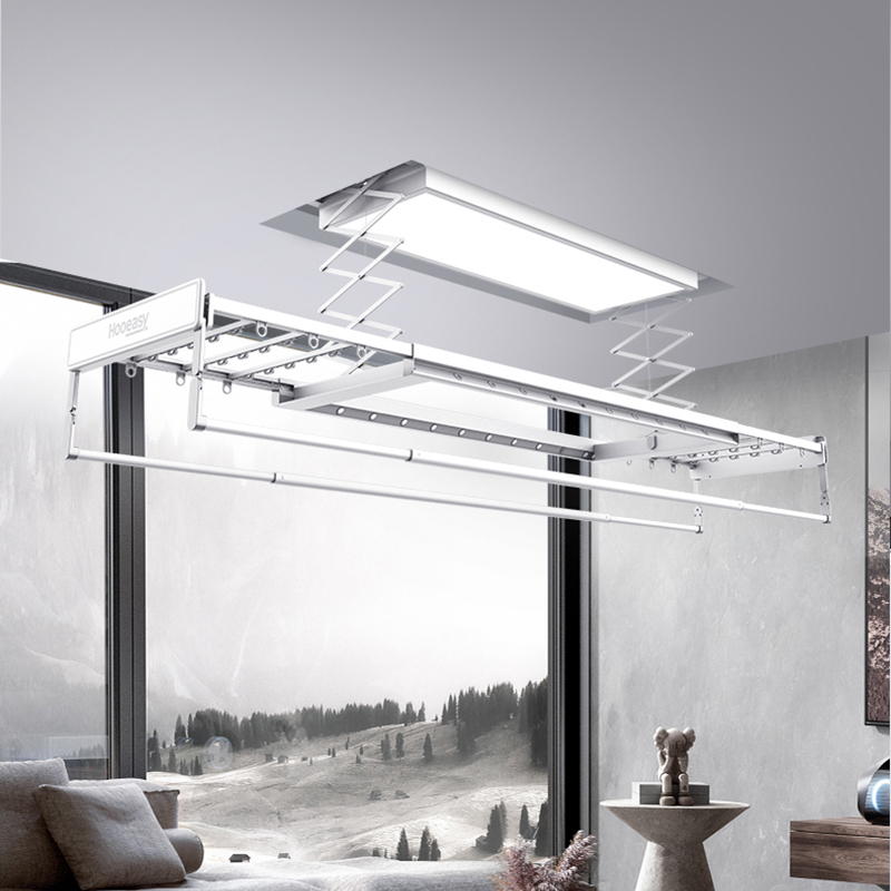 好易点hooeasy电动晾衣架晾衣机自动升降可伸缩衣杆语音智能遥控纤薄