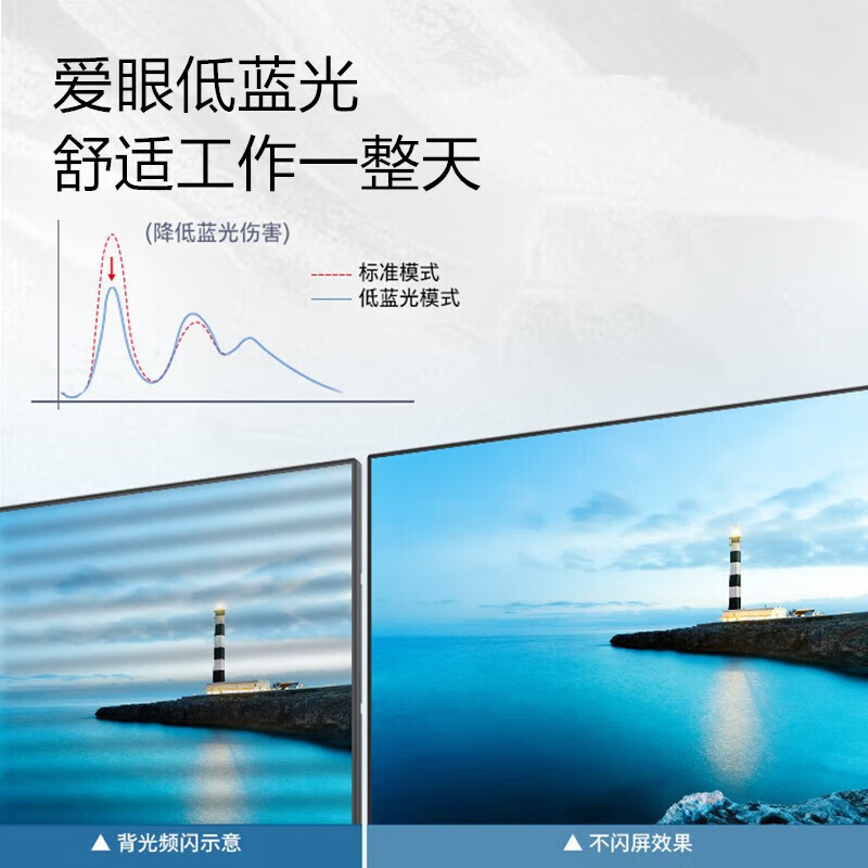联想(Lenovo) M2721QL 27英寸2K IPS 75Hz HDR 广色域 爱眼低蓝光 电脑显示器 升降旋转支架高清大图