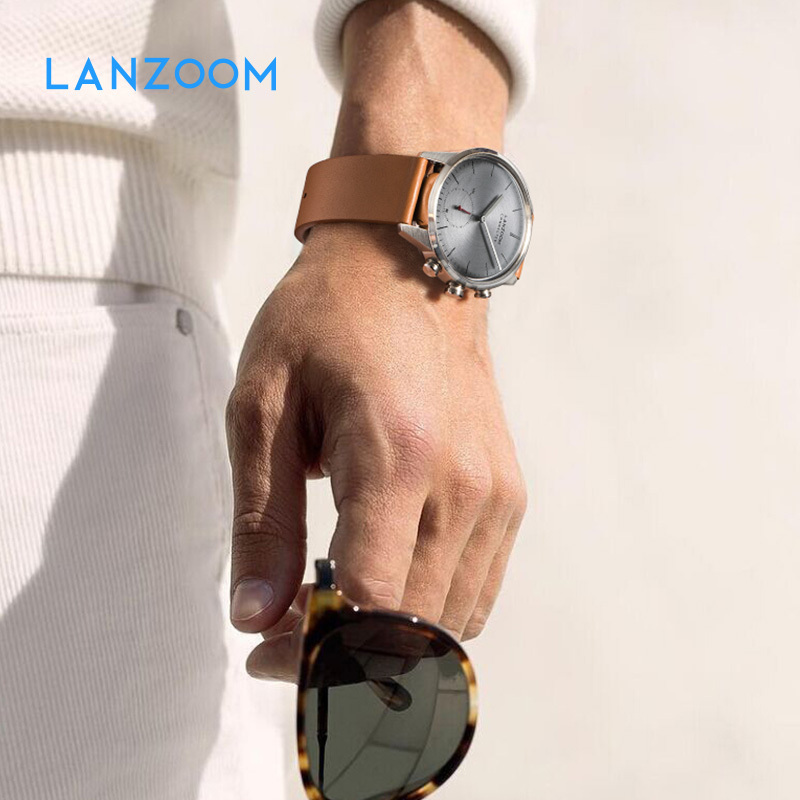 LANZOOM智能手表男多功能简约时尚拍照运动计步手表防水