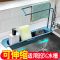 厨房水槽沥水架水池伸缩置物架洗碗池沥水篮抹布钢丝球收纳置物架|白色(可伸缩收纳架)+2条抹布