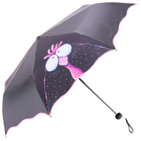 天堂伞三折黑胶防紫外线遮阳伞太阳伞晴雨伞