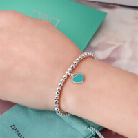 Tiffany & Co.蒂芙尼 女士红色爱心珐琅蓝心手链手串心形手链 组合款