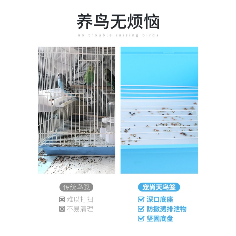 鸟笼虎皮鹦鹉八哥玄凤专用金属笼子大号小号家用鸽子繁殖笼养殖笼高清大图