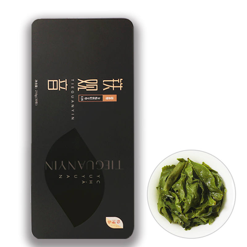 裕园茶 乌龙茶安溪铁观音清香型茶叶 铁观音金碗筷轻享型 210g高清大图