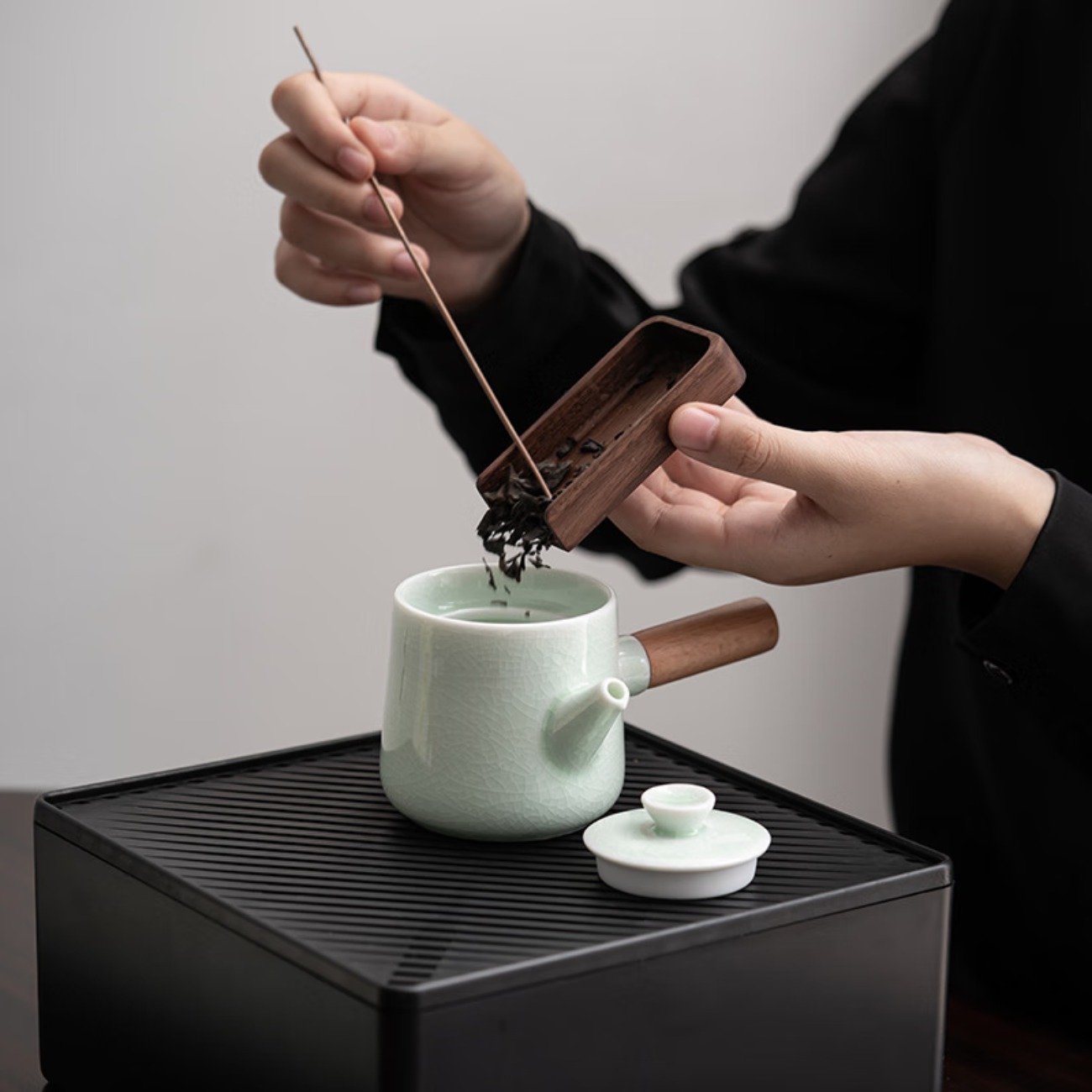 知者觉器便携哥窑旅行7件套茶具套装 哥窑旅行茶具 1个高清大图