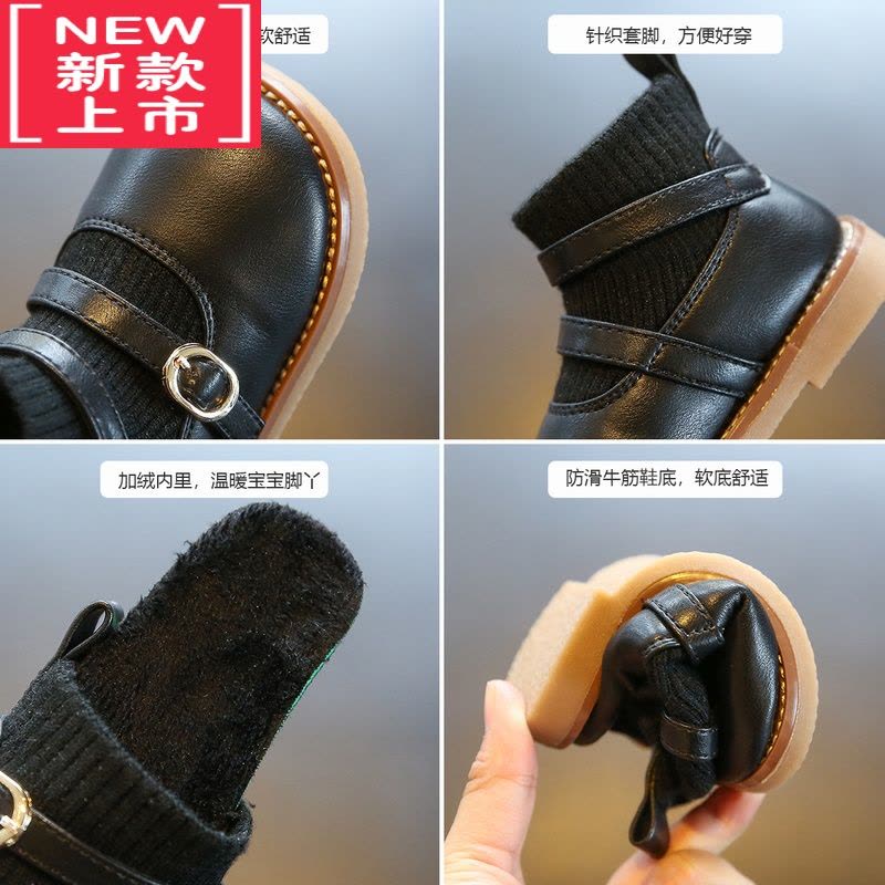 可莉允女宝宝鞋子秋季婴儿软底学步鞋0一1-2-3岁公主鞋短靴小女童靴子图片