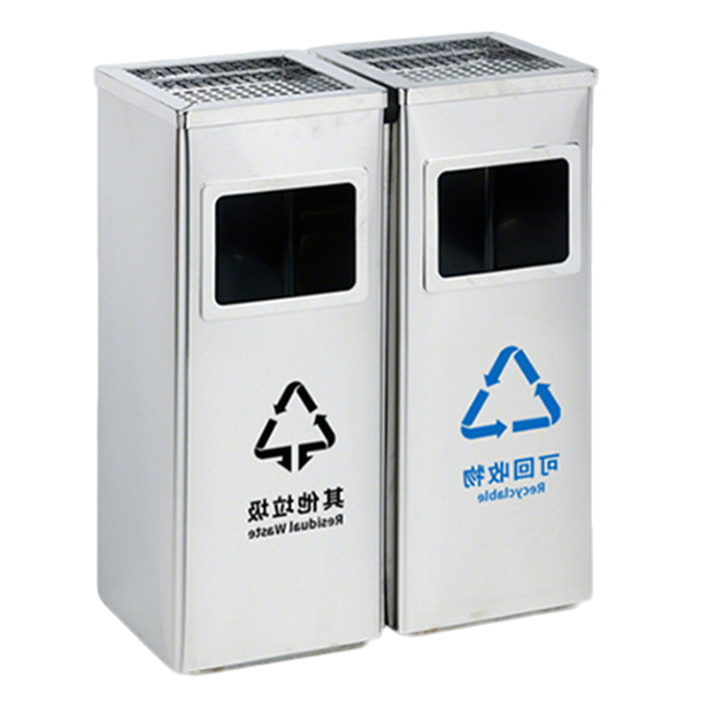 为未来 不锈钢垃圾桶 49*24*61cm 个高清大图