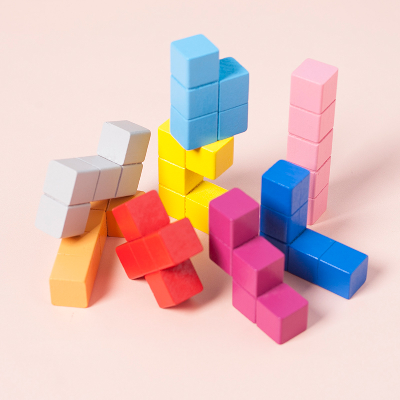 立方体儿童智力拼图玩具空间思维训练专注力俄罗斯方块早教教具