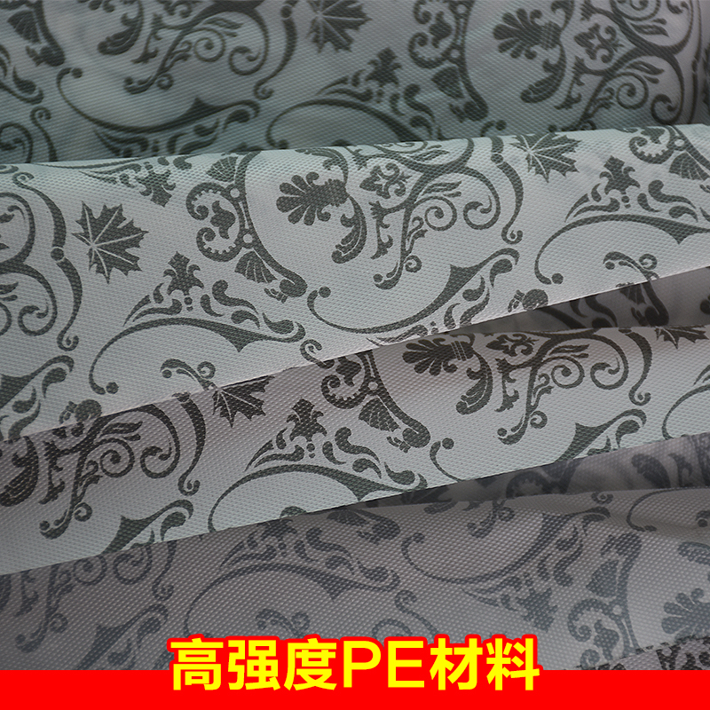 加厚一次性桌布时尚印花一次性家用聚会野餐婚庆派对塑料薄膜台布|透明加厚1.8透明花6张