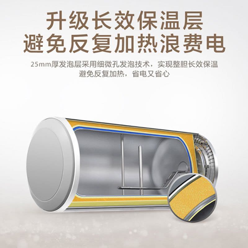 海尔(Haier)60升电热水器 2200W速热 金刚三层胆 安全防电墙 M式新鲜注水 安心浴 EC6001-HC3新图片
