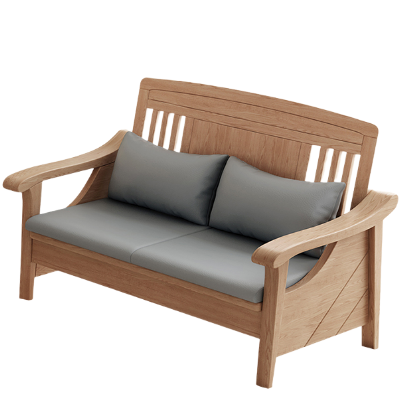 铭思达实木沙发双人位张高清大图