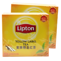 立顿(Lipton)黄牌精选红茶100包200g 茶叶