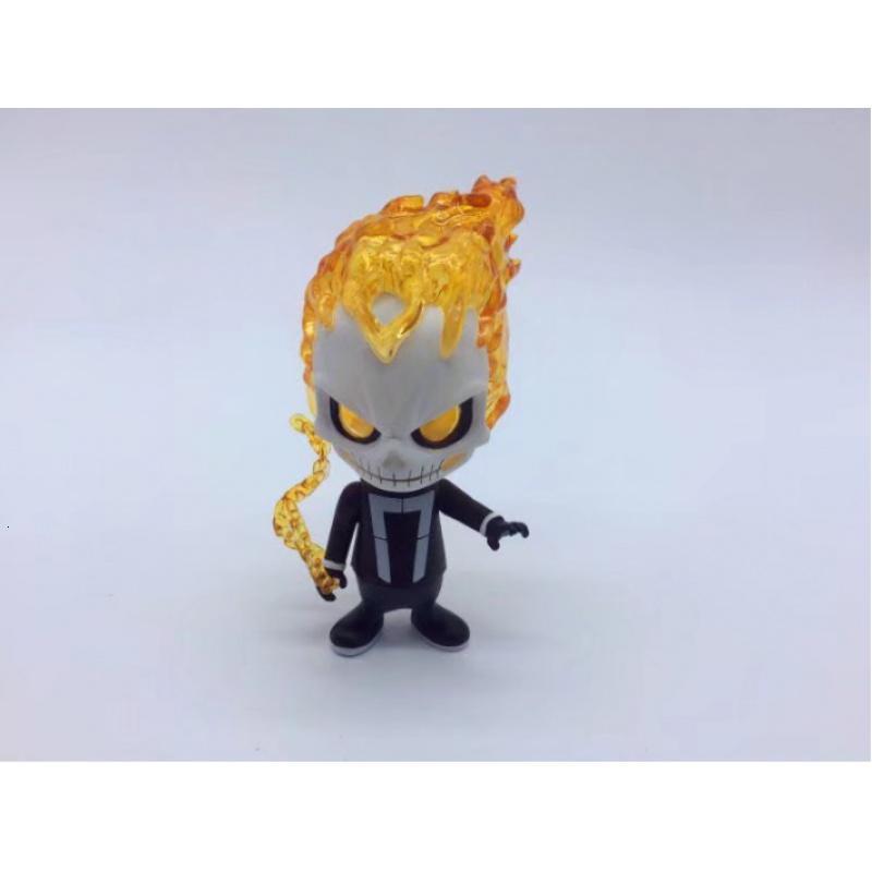 漫威惊奇漫画神盾局特工q版摇头恶灵骑士模型车载摆件手办b款恶灵骑士