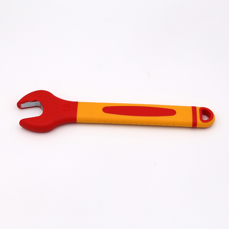 维度(WEDO)IN529-14 绝缘注塑单头开口扳手 铬钒钢 14mm 绝缘单头呆扳手 VDE 绝缘耐压1000V高清大图