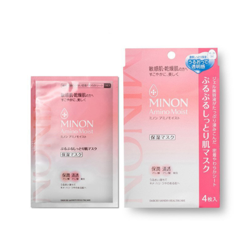 minon 蜜浓 氨基酸修护保湿补水滋润营养啫哩面膜/面贴膜 4片/盒