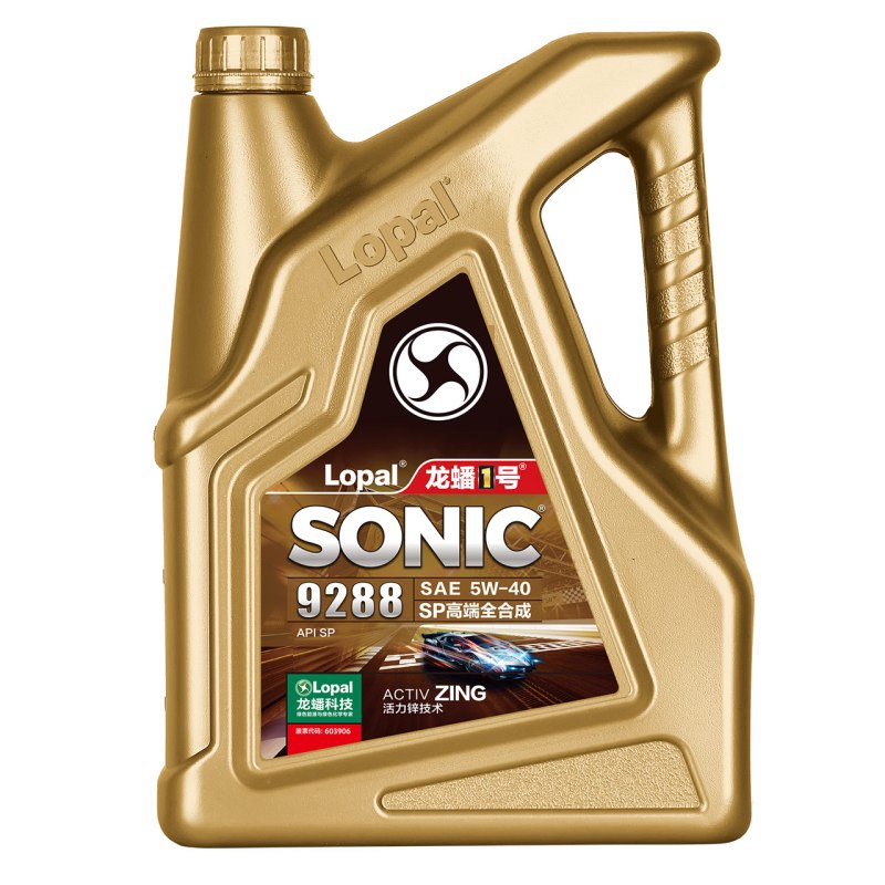 龙蟠1号SONIC 9288 5W40 4L高端全合成机油