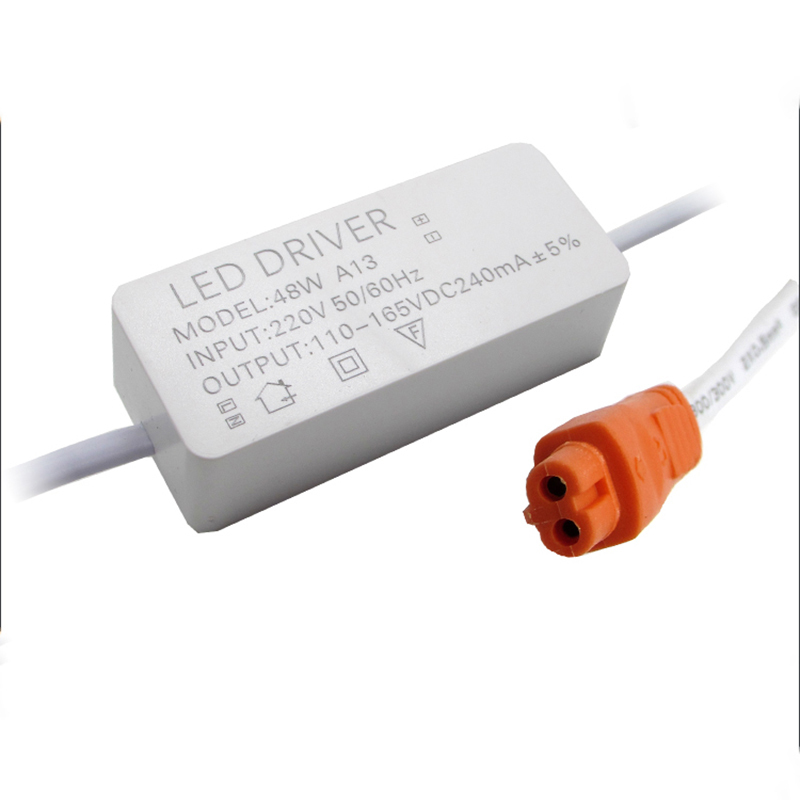 艾克心led平板灯驱动器48w椭圆形双槽公头单位个