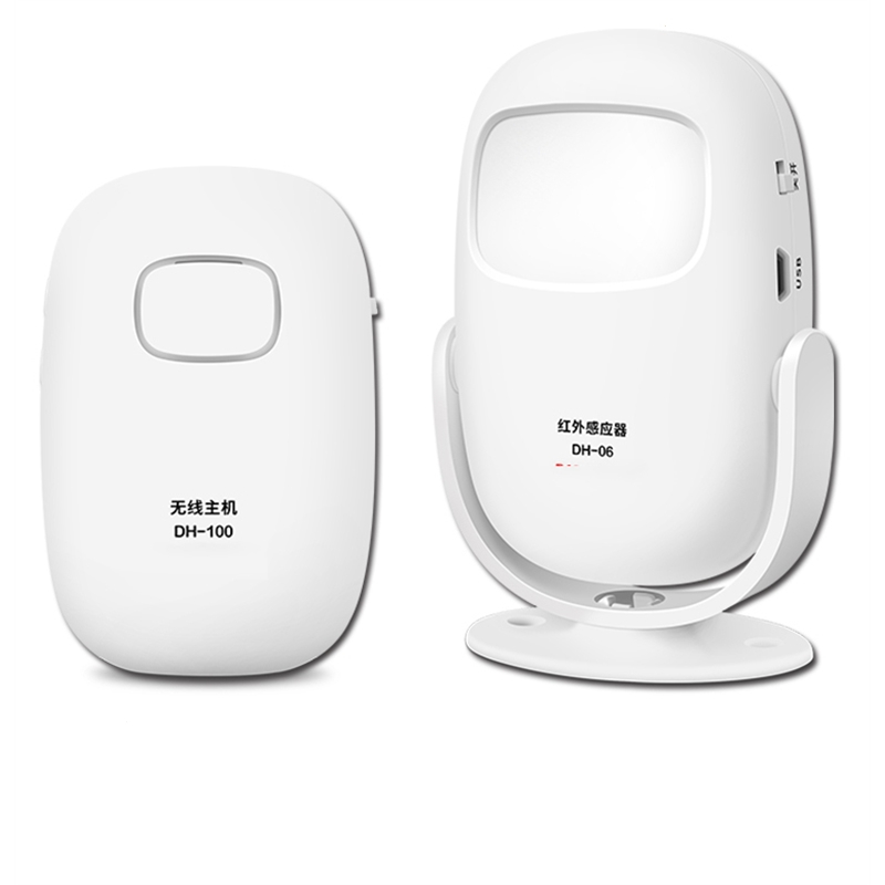 分体式欢迎光临感应器法耐店铺进门感应门铃迎宾器开门语音防盗报警器