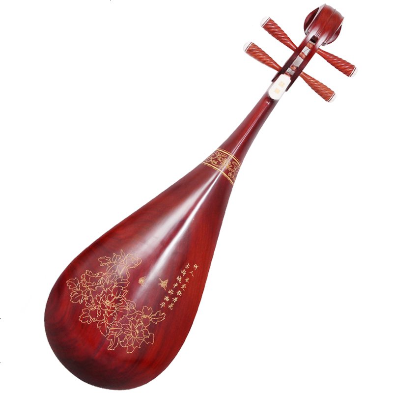 梵巢 唐似锦 红花梨木 琵琶 乐器 成人 儿童 初学 演奏 考级 牡丹花pp