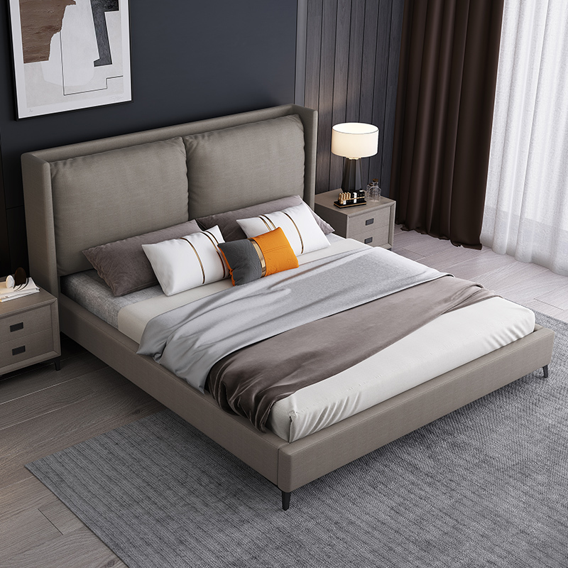 徘徊生活科技布床简约现代18米布艺床15米卧室双人床储物婚床