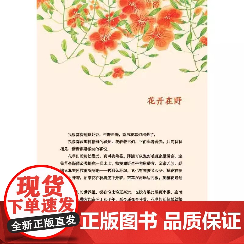 花开在野中高考热点作家丁立梅老师2021年全新散文精选集。文章连续15年被三十多个省市选作中考阅读试题,高清大图