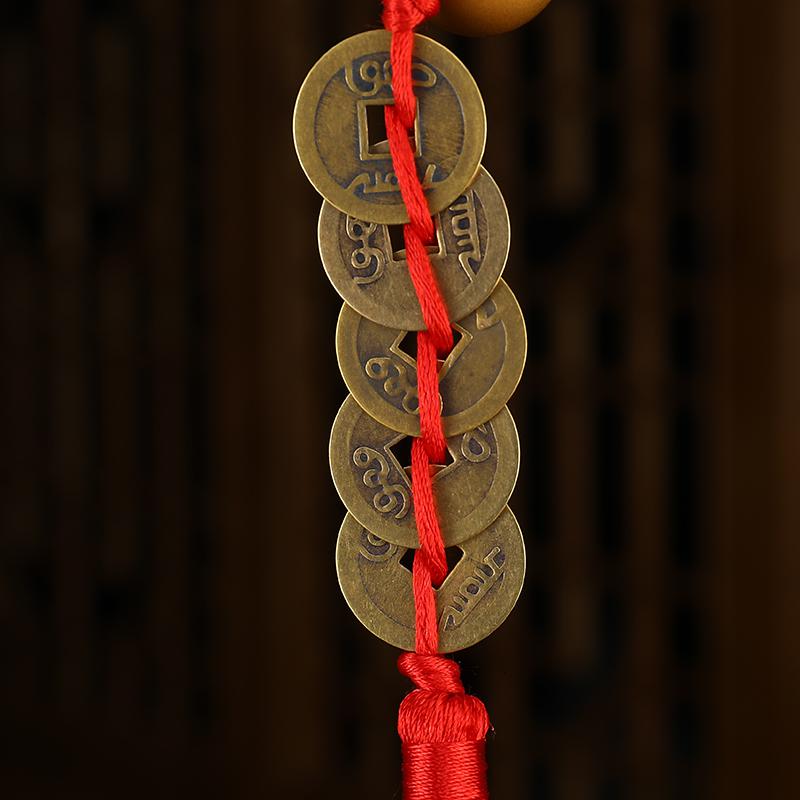 美帮汇铜葫芦挂饰摆件五帝钱葫芦摆饰高清大图