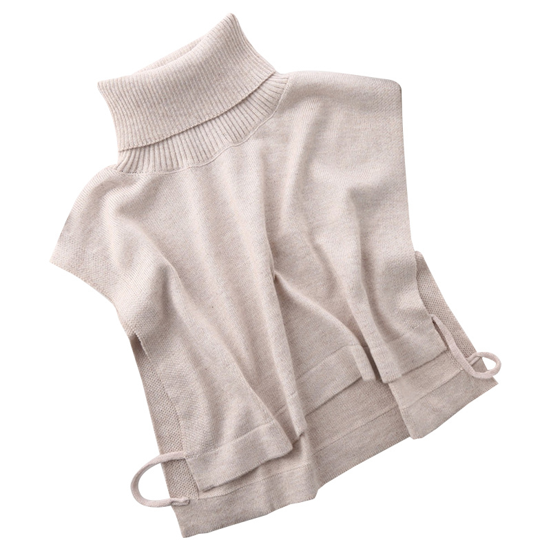 高领纯黑秋冬高领毛衣假领子女百搭假领毛线假衣领假高领套脖羊毛围脖