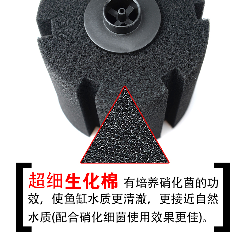 鱼缸过滤器迷你水妖精生化过滤棉培菌海绵气动过滤器高清大图