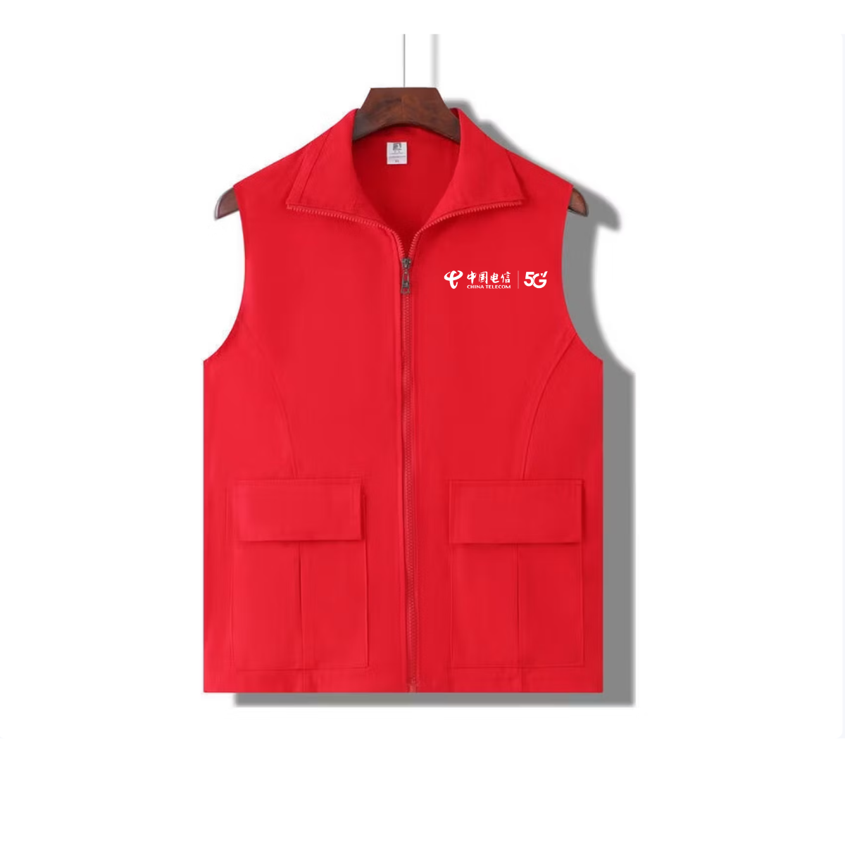 Soft Bloom复合反光马甲 反光工作服 中国红