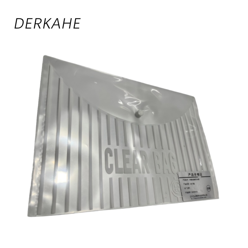 DERKAHE A4纽扣透明文件袋 100个装 包高清大图