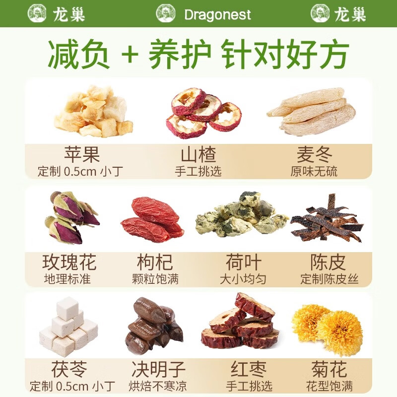 龙巢(Dragonest) 苹果山楂陈皮麦冬茶高清大图
