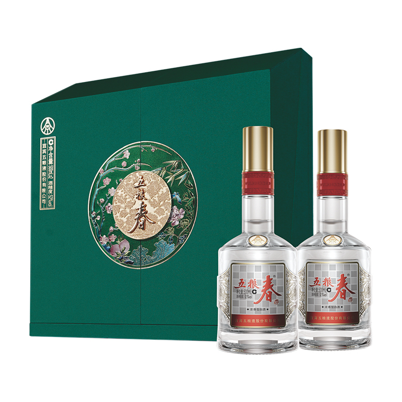 五粮液 [新品礼盒]五粮春菁萃风雅礼盒52度 500ml*2 礼盒装