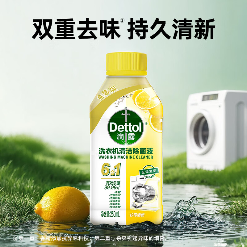 滴露 洗衣机清洗剂强力杀菌去污消毒清洁剂 250ml/瓶
